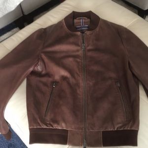 Men’s leather bomber jacket